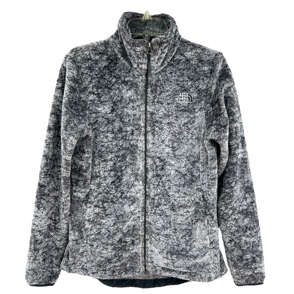The North Face Women’s seasonal Osito Zip fuzzy, Fleece graphic, gray marble, SP - Picture 1 of 13